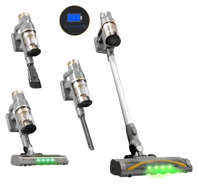 Immagine prodotto di Aspirapolvere senza fili, potenza di aspirazione di 32000 Pa, autonomia della batteria di 40 minuti, filtro HEPA, peso leggero di 3 kg, capacità del contenitore della polvere da 0,6 a 1 L