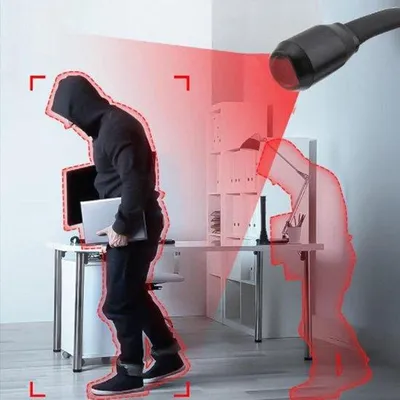 Immagine prodotto di Telecamera di sorveglianza con rilevamento del movimento e grandangolo da 145° per la casa e l'ufficio