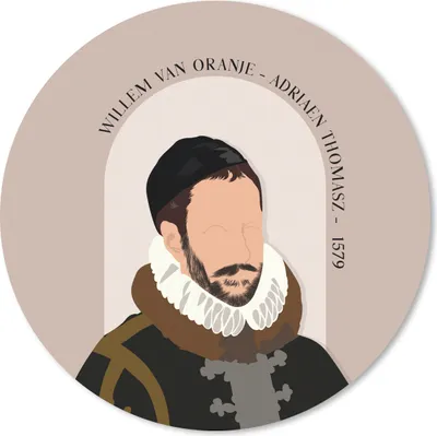 Produktbild von MuchoWow® Mauspad Mousepad Wilhelm von Oranien - Rosa - Alte Meister - Vintage 40x40 cm - Mousepads - Maus Mat - Pad - Mausunterlage - Schreibtisch Accessoires