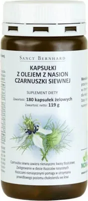 Produktbild von Kräuterhaus Sanct Bernhard Olej Z Czarnuszki Siewnej 500 mg (180 Kapseln) BI5291