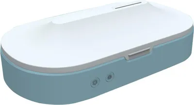 Obrázek produktu pro Multifunkční UV box, přenosný UV box pro mobilní telefony, bezdrátová nabíječka, UV čisticí zařízení, modrá barva