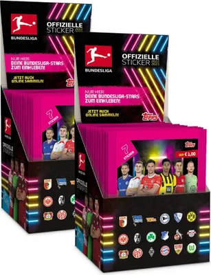 Image de Topps Bundesliga autocollants à collectionner 2022/23 - 2 présentoirs (100 sachets) PORTOFREE en Allemagne