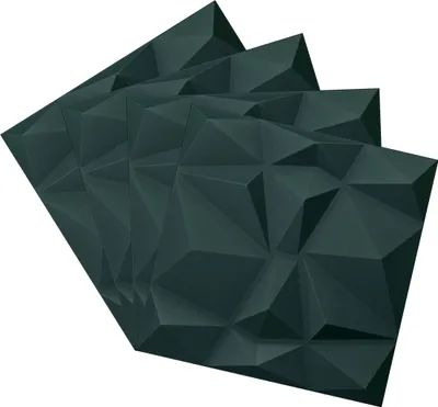 Produktbild von DECCART | 3D Wandpaneele | Dekorative Deckenpaneele aus Polystyrol | Grün | SET 48 x 50x50cm | 12 m² |