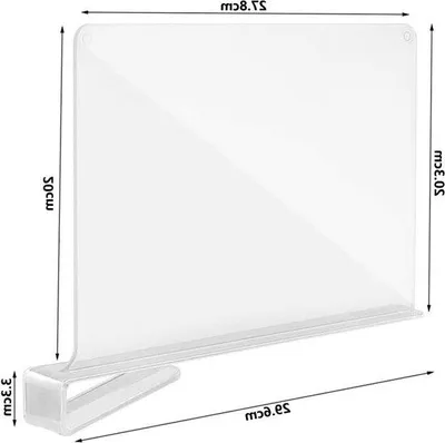 Produktbild von Famanu Acrylregal Trennwand - bohrfreies Regalsystem für Bücherregal und Kleiderschrank - 10 Stück