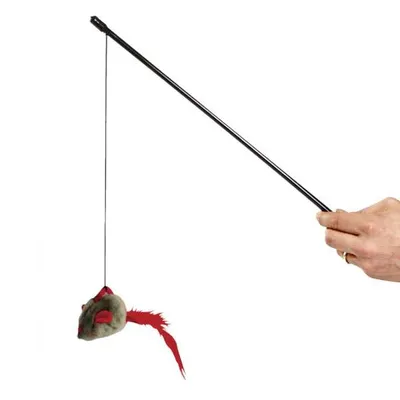 Image de Canne à pêche pour chats HIGHT-TECH Souris avec son