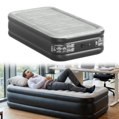 Productafbeelding van XINZI Luchtbed, zelfopblazend (190 x 99 x 46 cm) – Met ingebouwde elektrische luchtpomp en tas, snel opblazen, praktisch luchtbed