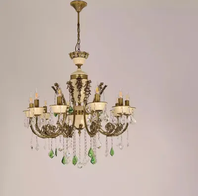 Zdjęcie produktu dla żyrandol lampa sufitowa żyrandol lampa brązowy kryształ 80cm