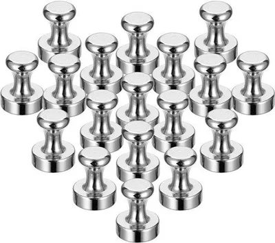 Image de Aimants en néodyme, lots de 18 aimants coniques, mini-aimants métalliques, punaises magnétiques pour tableaux et réfrigérateurs (12 x 16 mm)