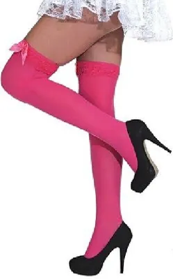 Produktbild von O40106 pink Damen Overknees Überkniestrümpfe Clown Kostüm