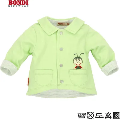 Produktbild von Bondi Kidswear Baby Jacke „Marienkäfer“ – Mint, 100 % Baumwolle mint-Gr. 62