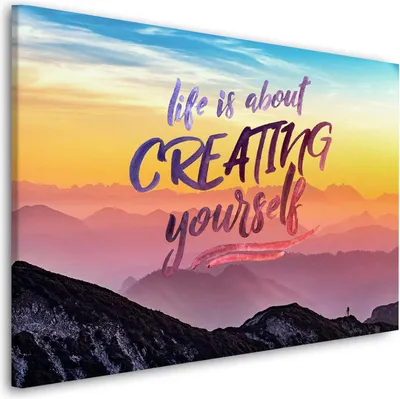 Produktbild von Wandbild Leinwandbild  Mindset Creating Yourself: 120x80x4cm