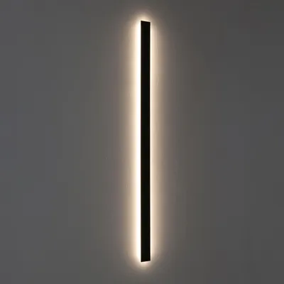 Produktbild von LED Wandlampe Metall warmweiß 3000 K 950 lm 160 cm hoch Schwarz länglich Modern