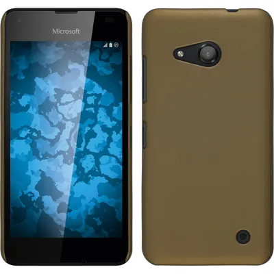 Produktbild von PhoneNatic Case kompatibel mit Microsoft Lumia 550 - Hülle gold gummiert Hard-case + 2 Schutzfolien