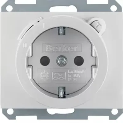 Immagine prodotto di Berker 47087003 Presa SCHUKO con interruttore differenziale in alluminio Berker K.5