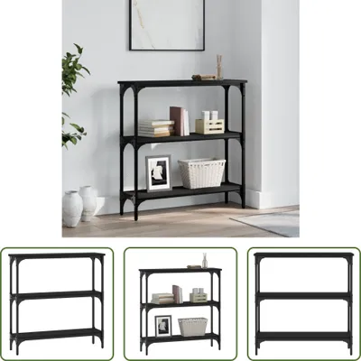 Produktbild von The Living Store Konsolentisch Schwarz 75x22,5x75 cm Holzwerkstoff