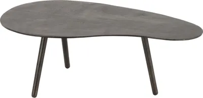 Produktbild von Tropfenförmiger Wohnzimmertisch aus Aluminium und Eisen