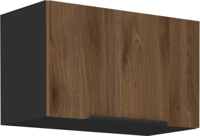 Produktbild von Kondela Oberer Küchenschrank Menzo 60 GU-36 1F - Schwarz / Walnuss