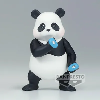 A figurine of a panda character from the anime series Jujutsu Kaisen.