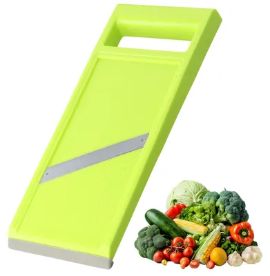 Image de Mandoline à légumes, coupe-concombres, râpe à légumes, coupe-concombres en acier inoxydable, hachoir alimentaire avec lame en acier inoxydable, coupe-fromage et oignons portable (vert)