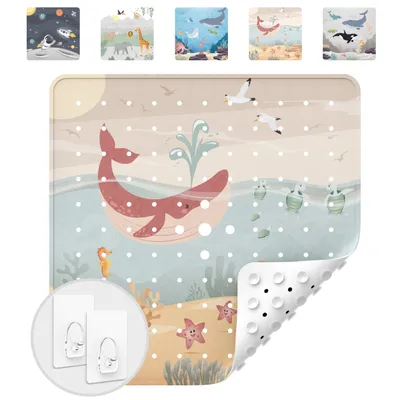 Immagine prodotto di Tappetino doccia antiscivolo avakido® per bambini - Include 2 ganci, Wunderwal