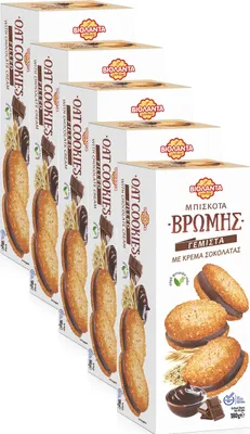 Produktbild von Cookies Doppelkekse gefüllte Hafer-Kekse mit Schokoladen-Creme 900g aus Griechenland