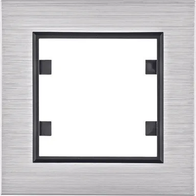 Produktbild von HAGER lumina passion Einfachrahmen aluminium silber WL9012