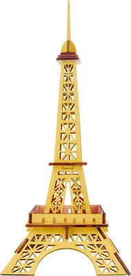 Image de Woodcraft Casse-tête 3D en bois Tour Eiffel Jaune