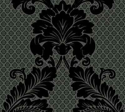 Produktbild von Architects Paper Barocktapete Luxury Wallpaper Tapete mit Ornamenten Vliestapete mit Echtflock schwarz grau 10,05 m x 0,52 m