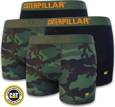Produktbild von CAT® CATERPILLAR Boxershorts Camouflage | Größe M (5) - 4er Pack | Atmungsaktive Retro Shorts | Herren Boxer Short | Unterhosen Etikettenlos
