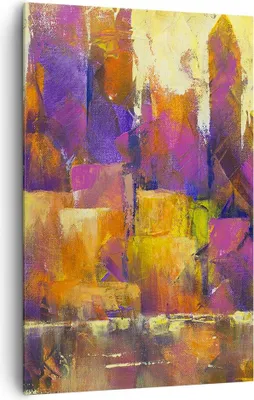 Produktbild von Bild auf Leinwand - Leinwandbild - Einteilig - Abstraktion Stadt Wolkenkratzer - 80x120cm - Wand Bild - Wandbilder - Leinwanddruck - Wanddekoration - Leinwand bilder - Wandbild - PA80x120-4294