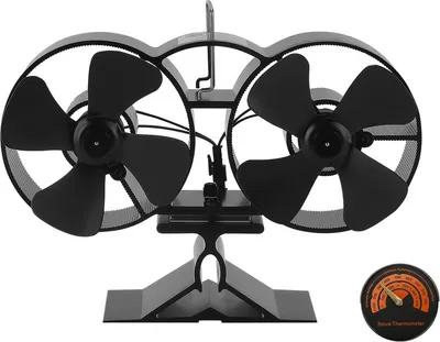 Obrázek produktu pro Fiqops komínový ventilátor ventilátor kamen ventilátor kamen bez elektřiny 8 lopatek ventilátor ventilátor topení ventilátor elektrický ventilátor kamen