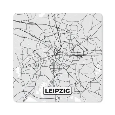 Produktbild von MuchoWow® Mauspad Mousepad Deutschland - Karte - Leipzig- Stadtplan 20x20 cm - Mousepads - Maus Mat - Pad - Mausunterlage - Desk Mat - Bureauartikeln