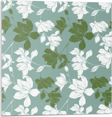 Produktbild von Blumenmuster Auf Dem Hintergrund – Selbstklebende Fliesen – Wandverkleidung – Wandpaneel – PVC Fliesen – Vinylflisen – PCV Flisen – Selbstklebend – Wanddeko – 20 Stück 20 x 20 cm