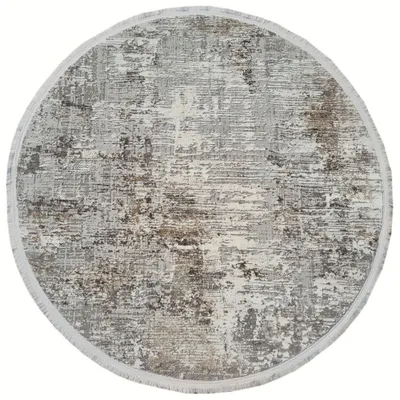 Immagine prodotto di Tappeto rotondo 80 cm STEFANO - grigio / oro