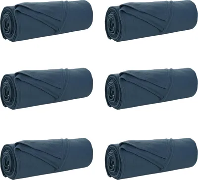 Productafbeelding van vidaXL Woondeken, 6 stuks, marineblauw, 350 x 270 cm, 8,09 kg, fleece