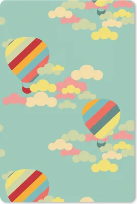 Produktbild von MuchoWow® Mauspad Mousepad Heißluftballon - Schnittmuster - Baby 18x27 cm - Mousepads - Maus Mat - Pad - Mausunterlage