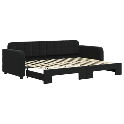 Obrázok produktu pre vidaXL Rozkladacia posteľ Black 80x200 cm Velvet