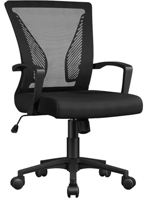 Produktbild von Yaheetech Bürostuhl Ergonomisch mit Netzbespannung Atmungsaktiv, Schwarz