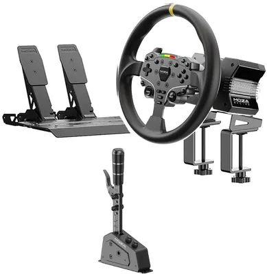 Produktbild von Moza Racing R3 Xbox Bundle – Direct Drive Base + 12" Rundlenkrad + SGP Sequentieller Schalthebel
