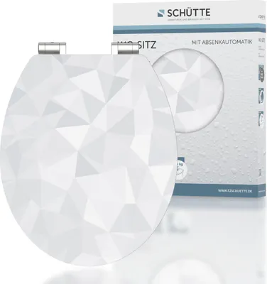 Produktbild von SCHÜTTE WC Sitz Motiv DIAMOND High Gloss mit MDF Holzkern, hochglänzende Klobrille mit Absenkautomatik Motiv, Klodeckel Motiv