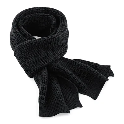 Produktbild von Beechfield Uni Winter Strickschal RW3665 (Einheitsgröße) (Schwarz)