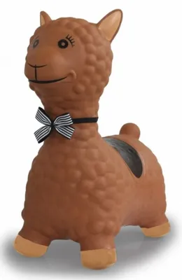 Image de Animal sauteur Lama rose avec pompe
