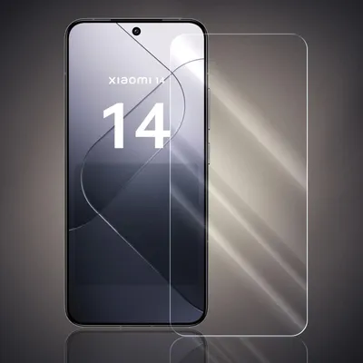 A screen protector is shown placed over a smartphone screen.