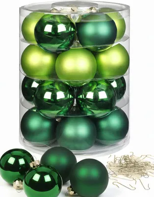 Produktbild von Weihnachtskugeln 20 Stk 6cm evergreens + 40 Haken gold