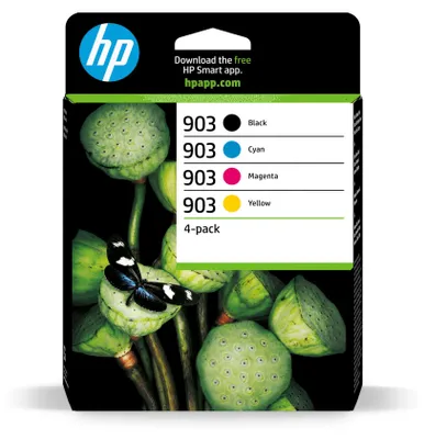 Image de HP 903 Pack de 4 cartouches d'encre Noir/Cyan/Magenta/Jaune authentiques