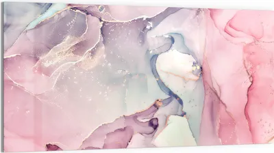 Produktbild von DEQORI Glasbild Echtglas 100x50 cm 'Elegante Farbströme' Wandbild Bild modern Deko