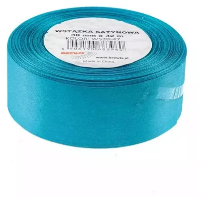 Imagen del producto de Cinta de satén turquesa, 38 mm x 32 m - Brewis