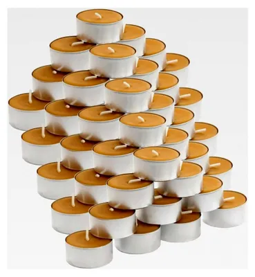 Produktbild von Teelichter aus Bienenwachs Ø 38mm in Aluhülle - 100% reines Bienenwachs, 50er Set