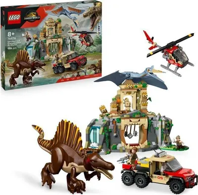 Produktbild von LEGO Jurassic World Spinosaurus & Quetzalcoatlus Luftmission 76976, 984 Teile, Bauset, 6+ Jahre