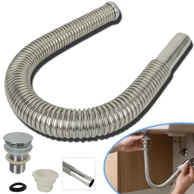 Produktbild von Waschbecken Ablaufgarnitur Kit, Abflussrohr-Kit für Waschbecken Abfluss, für Bad, WC, Küchenspüle